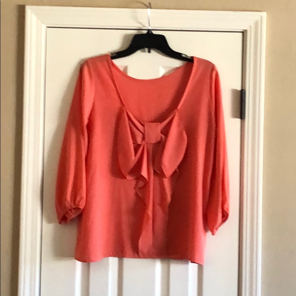 Pink bow blouse